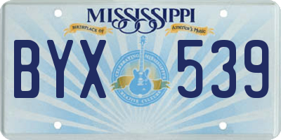 MS license plate BYX539