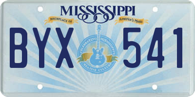 MS license plate BYX541