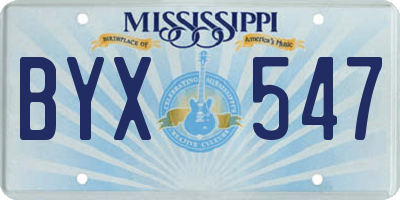 MS license plate BYX547