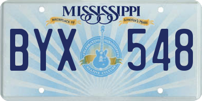 MS license plate BYX548