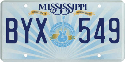 MS license plate BYX549