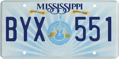 MS license plate BYX551