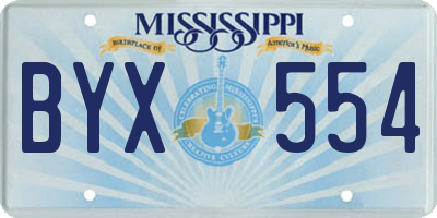 MS license plate BYX554