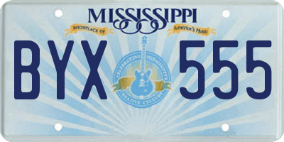 MS license plate BYX555
