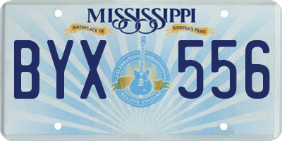 MS license plate BYX556