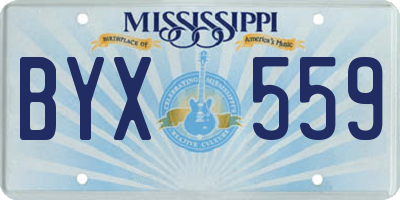 MS license plate BYX559