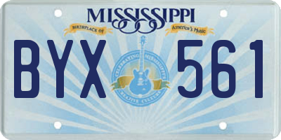 MS license plate BYX561