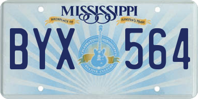 MS license plate BYX564