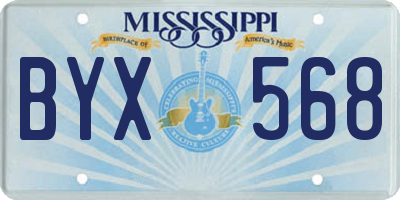 MS license plate BYX568
