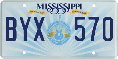 MS license plate BYX570