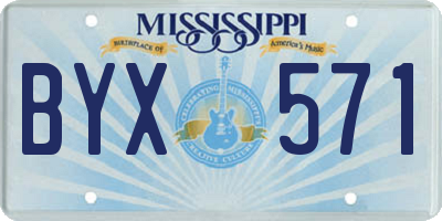 MS license plate BYX571