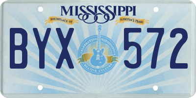 MS license plate BYX572