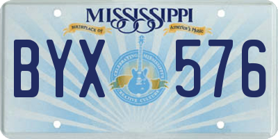 MS license plate BYX576