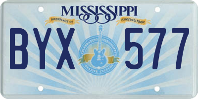 MS license plate BYX577