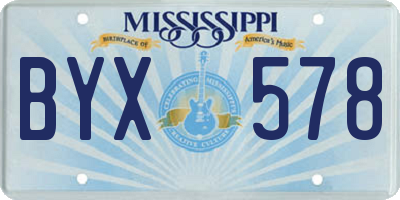 MS license plate BYX578