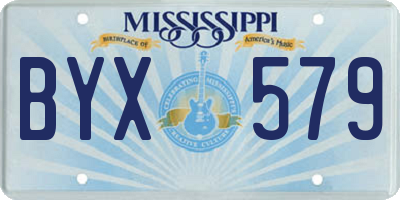 MS license plate BYX579