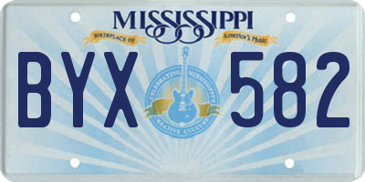 MS license plate BYX582