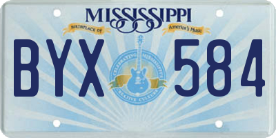MS license plate BYX584
