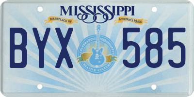 MS license plate BYX585