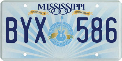 MS license plate BYX586