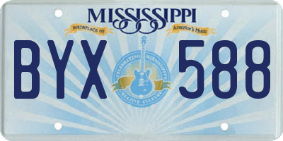 MS license plate BYX588