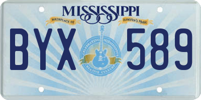 MS license plate BYX589