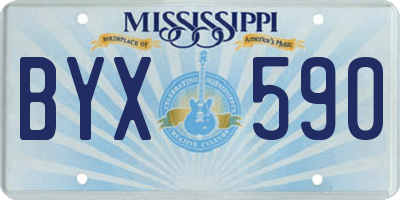 MS license plate BYX590