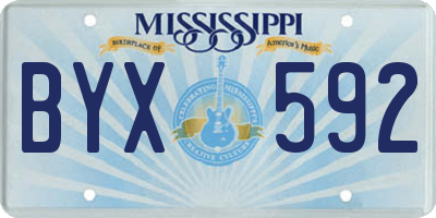 MS license plate BYX592