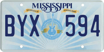 MS license plate BYX594