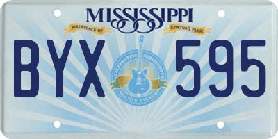 MS license plate BYX595