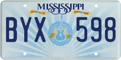 MS license plate BYX598