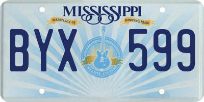 MS license plate BYX599