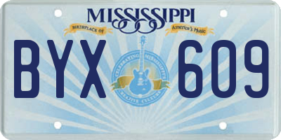 MS license plate BYX609