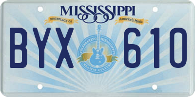MS license plate BYX610