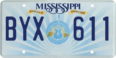 MS license plate BYX611