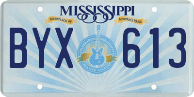 MS license plate BYX613