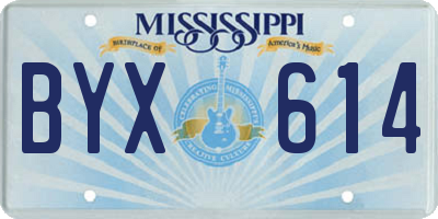 MS license plate BYX614