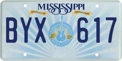 MS license plate BYX617