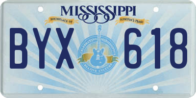 MS license plate BYX618