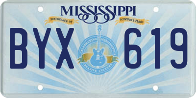MS license plate BYX619