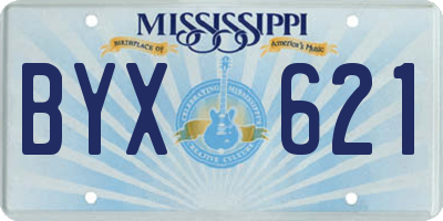 MS license plate BYX621