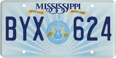 MS license plate BYX624