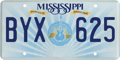 MS license plate BYX625