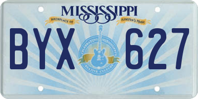 MS license plate BYX627