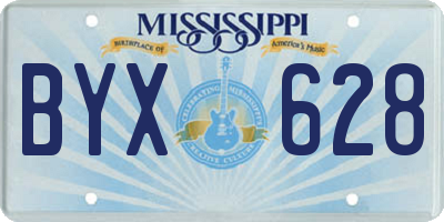 MS license plate BYX628