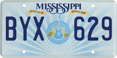 MS license plate BYX629