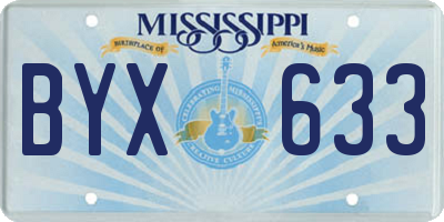 MS license plate BYX633