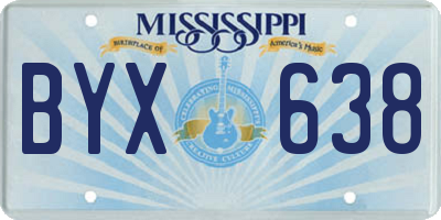 MS license plate BYX638