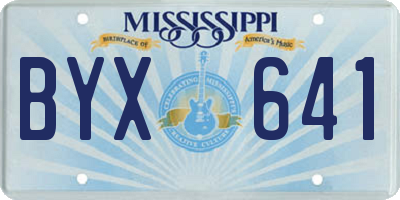 MS license plate BYX641