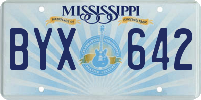 MS license plate BYX642